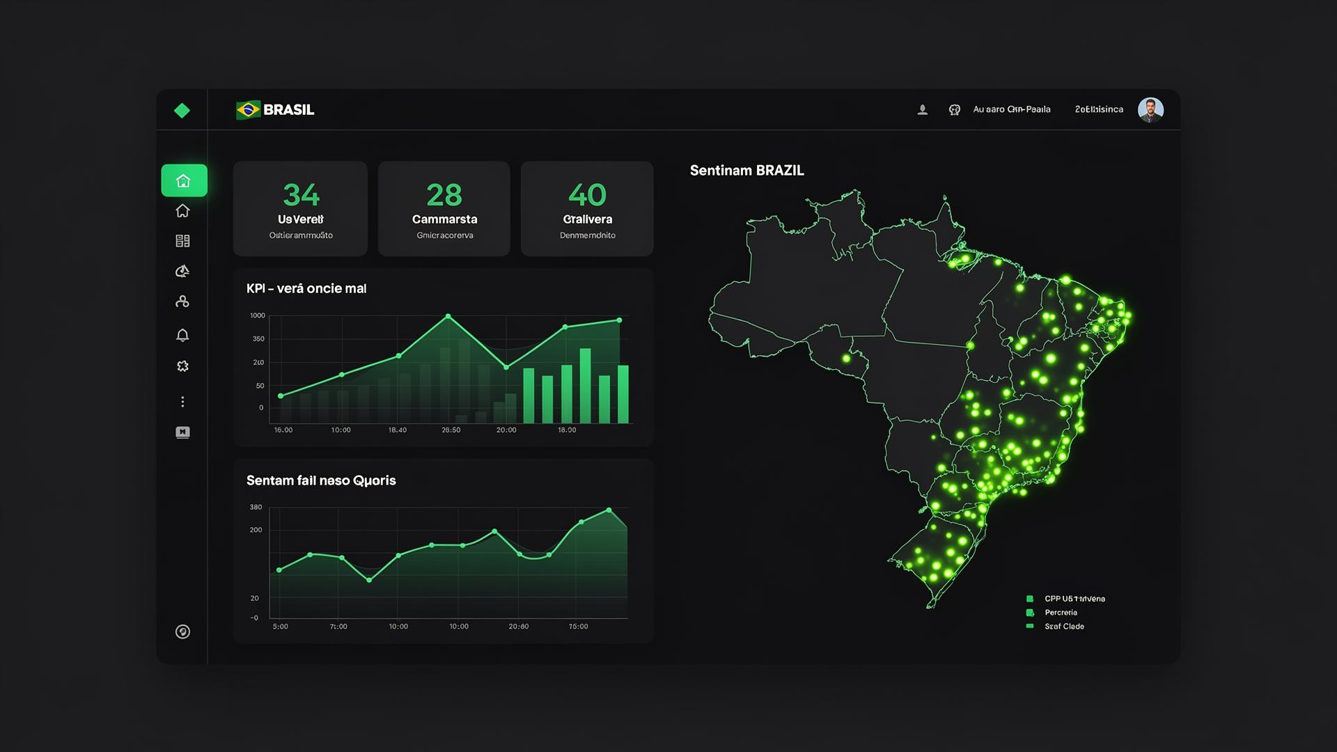 Dashboard da plataforma Gestor2026